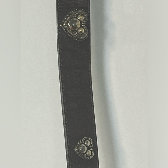 Vintage Brighton Disney Mickey Hearts Brown Leather Belt - Picture 9 of 16
